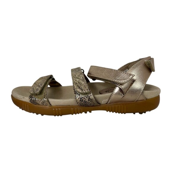 Sandbaggers Golf Comfort Womens 1112 Tracie Sandals  Size 7  Gold Adj Golf Shoes - Picture 3 of 10